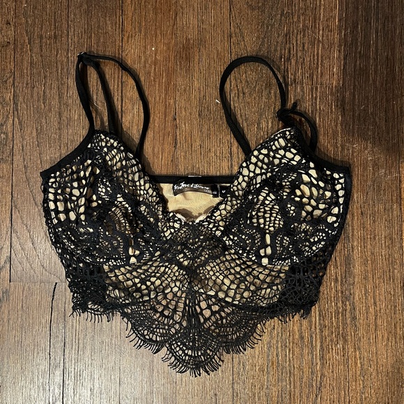 For Love & Lemons Bat Your Lashes Chartreuse Underwire Bra - Picture 3 of 7